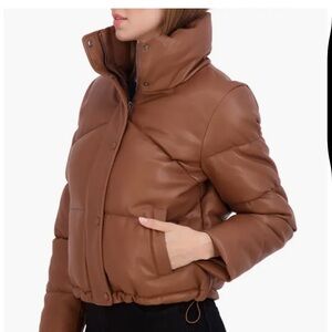Sebby Chocolate Brown Puffer Jacket